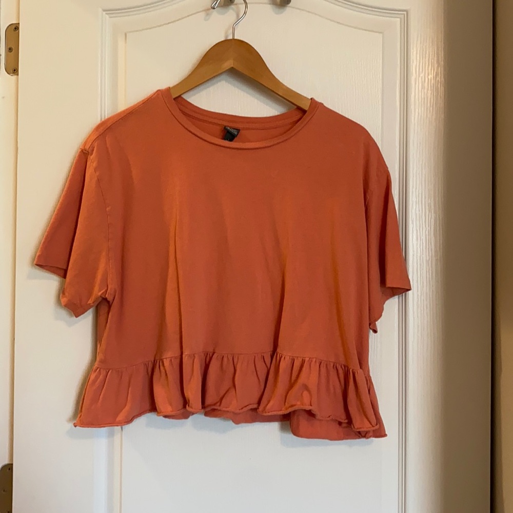 Cropped Peplum tee